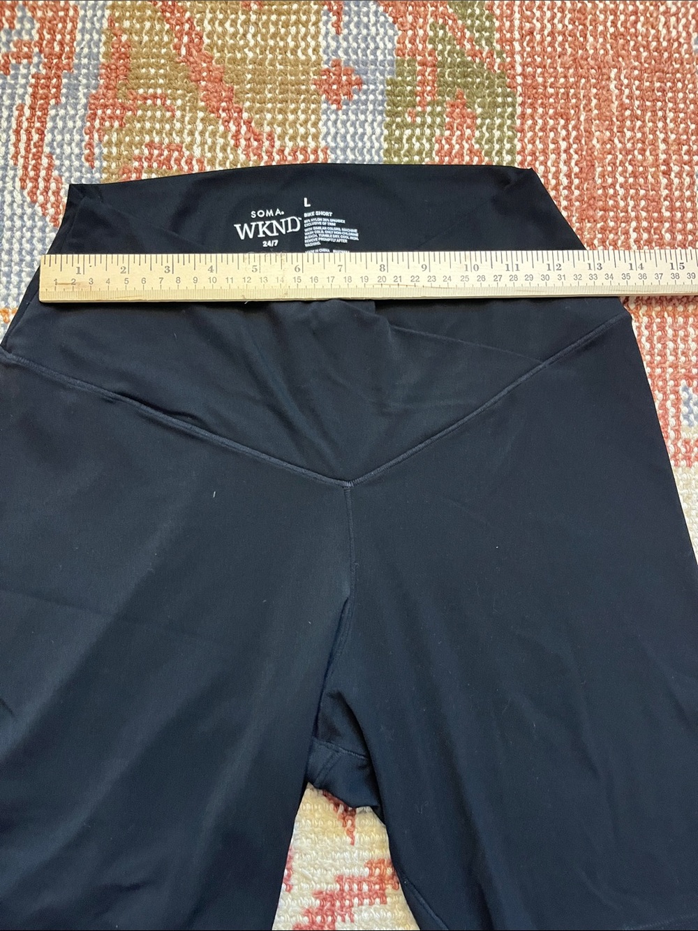 Soma WKND 24/7 Black Crossover V-Front Bike Shorts Size Large Like New - Picture 4 of 5